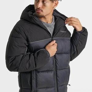 Sonneti Charcoal and Black Puffer Jacket